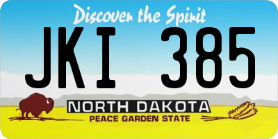 ND license plate JKI385
