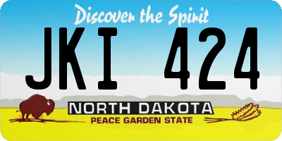 ND license plate JKI424