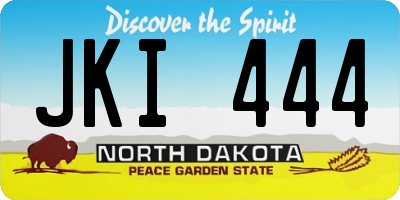 ND license plate JKI444