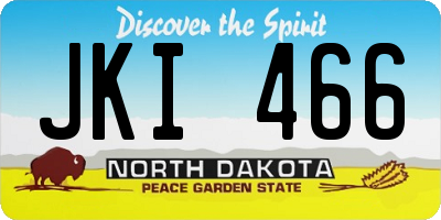 ND license plate JKI466