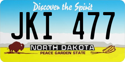ND license plate JKI477