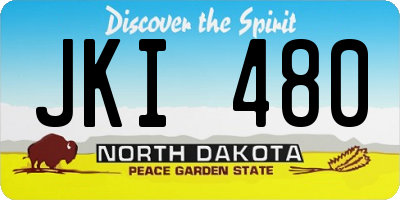 ND license plate JKI480