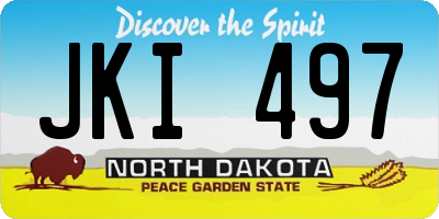 ND license plate JKI497