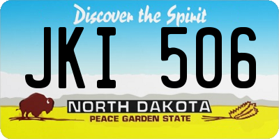 ND license plate JKI506