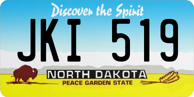 ND license plate JKI519
