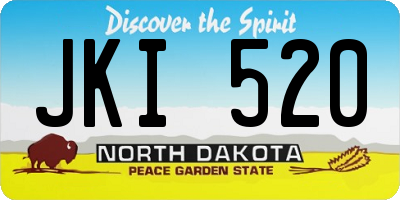 ND license plate JKI520
