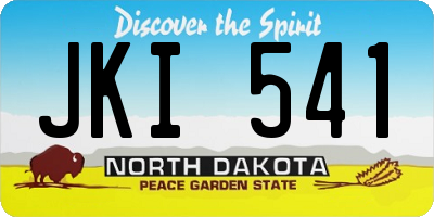 ND license plate JKI541