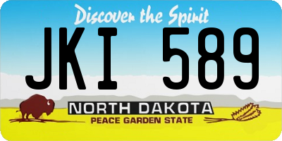 ND license plate JKI589
