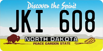 ND license plate JKI608