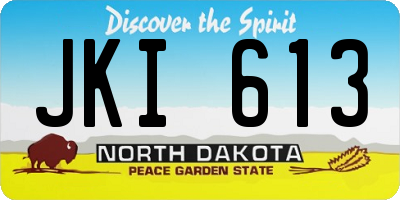 ND license plate JKI613