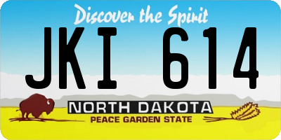 ND license plate JKI614