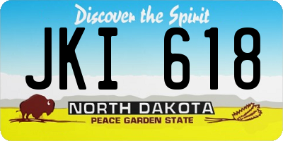 ND license plate JKI618