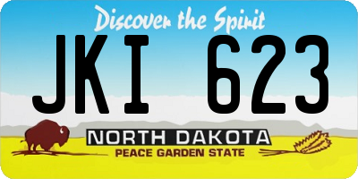ND license plate JKI623