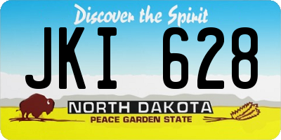 ND license plate JKI628