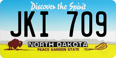ND license plate JKI709