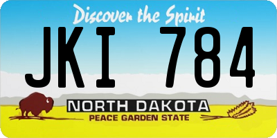 ND license plate JKI784