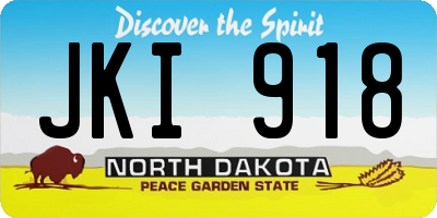 ND license plate JKI918