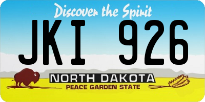 ND license plate JKI926