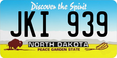 ND license plate JKI939