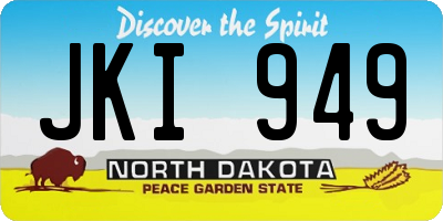 ND license plate JKI949