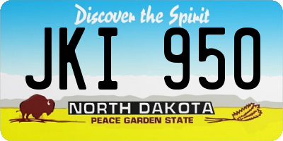 ND license plate JKI950
