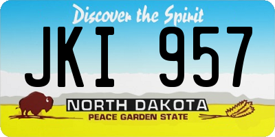 ND license plate JKI957
