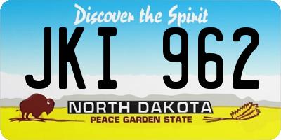 ND license plate JKI962