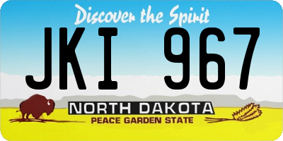 ND license plate JKI967