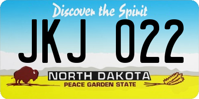 ND license plate JKJ022