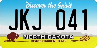 ND license plate JKJ041