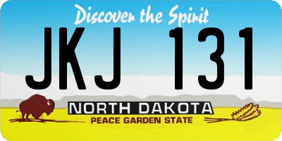 ND license plate JKJ131