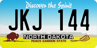 ND license plate JKJ144