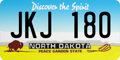 ND license plate JKJ180