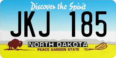 ND license plate JKJ185