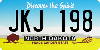 ND license plate JKJ198