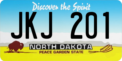 ND license plate JKJ201