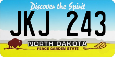 ND license plate JKJ243
