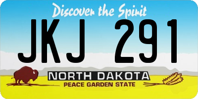 ND license plate JKJ291