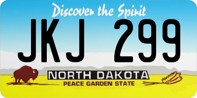 ND license plate JKJ299