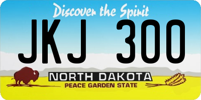 ND license plate JKJ300