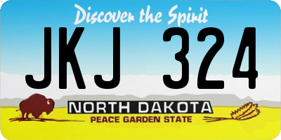 ND license plate JKJ324
