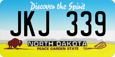 ND license plate JKJ339