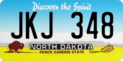 ND license plate JKJ348