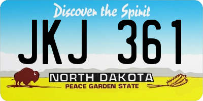 ND license plate JKJ361