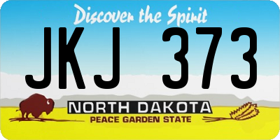 ND license plate JKJ373