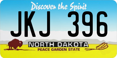 ND license plate JKJ396