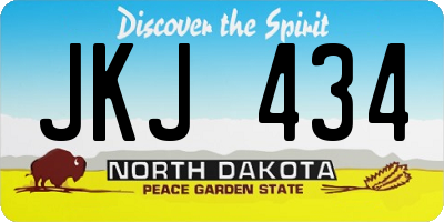 ND license plate JKJ434