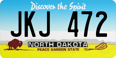 ND license plate JKJ472