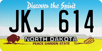 ND license plate JKJ614