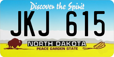 ND license plate JKJ615